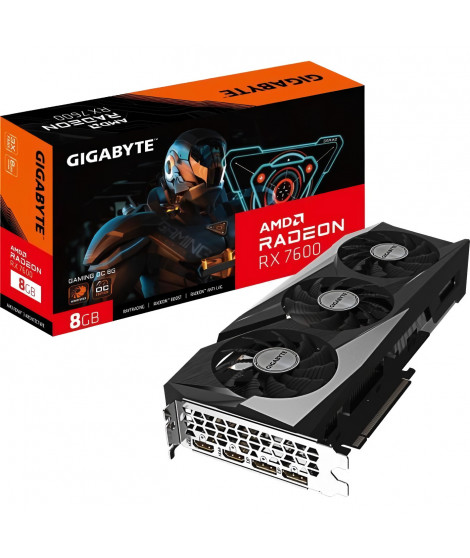 GIGABYTE - Carte Graphique - Radeon - RX 7600 GAMING OC 8G