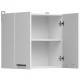 JUNONA Meuble haut 60 cm - 2 Portes - Blanc brillant