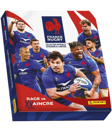 Coffret Collector Rugby Equipe de France-Rage de Vaincre 1 Album + 18 Pochettes + 3 Cartes Edition Limitée - PANINI