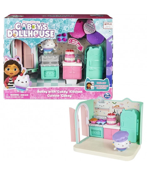 Gabby et la Maison Magique - Playset Deluxe La Cuisine de Petit Chou - 1 figurine + accessoires