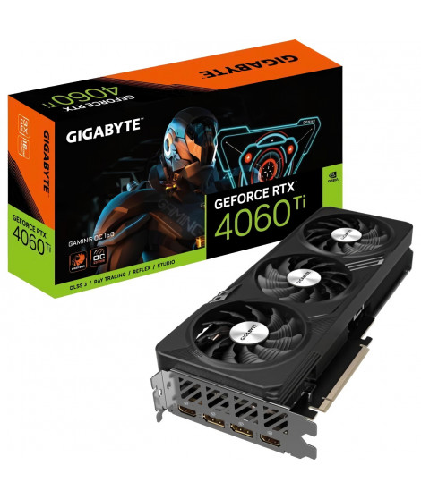 GIGABYTE - Carte Graphique - RTX 4060Ti GAMING OC-16GD