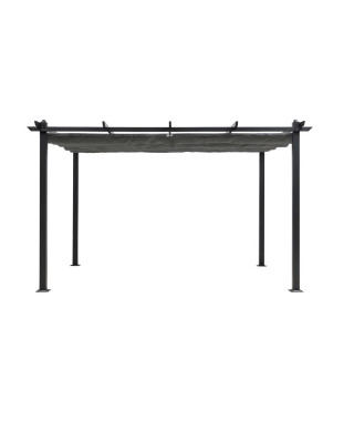 Pergola en aluminium CORDOBA - Gris - 4 x 3 m