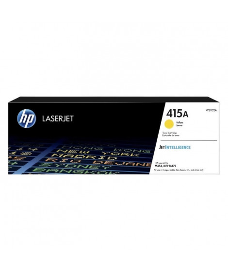 HP 415A Cartouche de toner jaune LaserJet authentique (W2032A) pour HP Color LaserJet Pro M454 et MFP M479