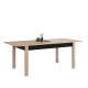 Table a manger extensible - Décor chene Brooklyn et noir -  HELMA PARISOT L 157/207x H 77,3 x l 90 cm