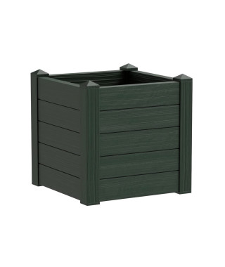 Jardiniere TERAPLAST Trama001 42x40cm - Vert - Carré - Réserve d'eau et pieds réglables