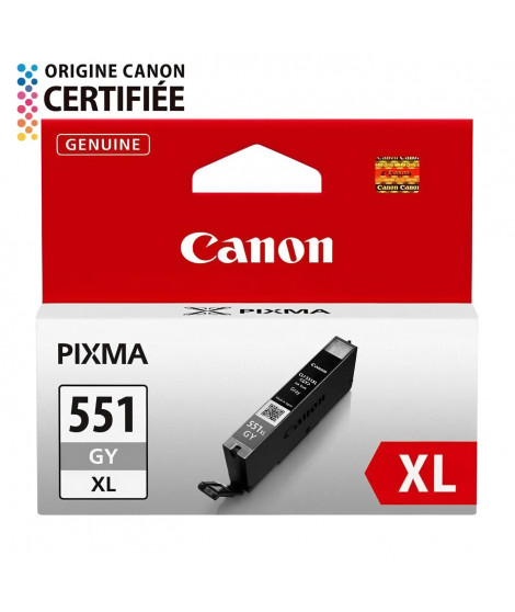 CANON Cartouche d'encre CLI-551GY XL grande capacité Gris (CLI551XL)