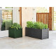 Jardiniere TERAPLAST Trama001 42x40cm - Vert - Carré - Réserve d'eau et pieds réglables