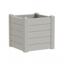 TERAPLAST Jardiniere Trama001 42x40cm - Réserve d'eau et pieds réglables - Blanc cassé