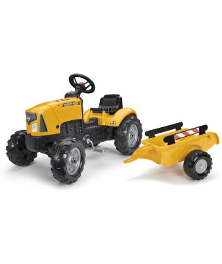 Tracteur a pédales FALK SuperBuilder - capot ouvrant et remorque - pour enfants de 2 a 5 ans