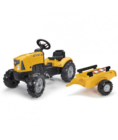 Tracteur a pédales FALK SuperBuilder - capot ouvrant et remorque - pour enfants de 2 a 5 ans