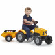 Tracteur a pédales FALK SuperBuilder - capot ouvrant et remorque - pour enfants de 2 a 5 ans