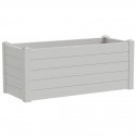 TERAPLAST Jardiniere Trama002 40x100cm - Réserve d'eau et pieds réglables  - Blanc cassé