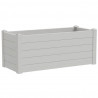 TERAPLAST Jardiniere Trama002 40x100cm - Réserve d'eau et pieds réglables  - Blanc cassé
