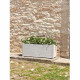 TERAPLAST Jardiniere Trama002 40x100cm - Réserve d'eau et pieds réglables  - Blanc cassé