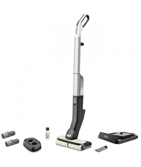 KARCHER FC 4-4 - Nettoyeur de sols - Récupere les saletés seches et humides en un seul passage - Batteries amovibles / Charge…