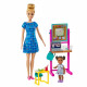 Barbie - Coffret Maîtresse d'école - Poupée Mannequin - 3 ans et + - BARBIE - HCN19 - POUPEE MANNEQUIN BARBIE