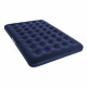 BESTWAY Matelas gonflable floqué Horizon Double + Pompe électrique Sidewinder + Sac  2 places  Bleu