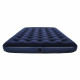 BESTWAY Matelas gonflable floqué Horizon Double + Pompe électrique Sidewinder + Sac  2 places  Bleu