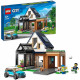 LEGO City 60398 Maison Familiale et Voiture Électrique, Jouet de Maison de Poupée