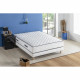 DEKO DREAM Ensemble Matelas + sommier Détente 140x200cm - Ressorts - 7 zones - 24cm - Equilibré