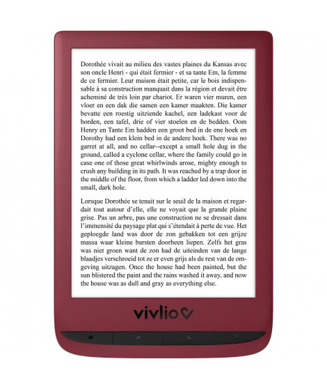 VIVLIO - Liseuse Numérique Touch Lux 5 - Rouge