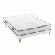 DEKO DREAM Détente Ensemble matelas + sommier 140 x 190 cm - Ressorts - 7 zones - 19 cm - Équilibré