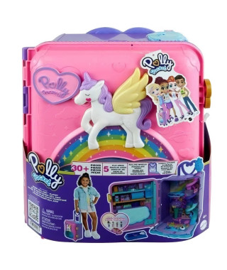 VALISE SURPRISE POLLY POCKET - POLLY POCKET - HKV43 - MINI POUPEE POLLY POCKET COFFRET COMPACT