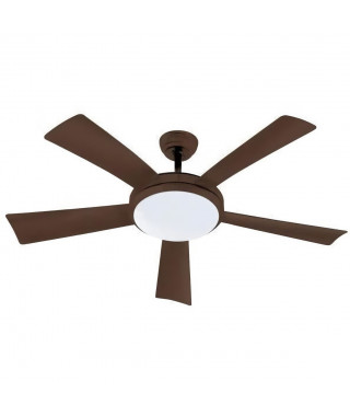 WALLIS Chocolat - Ventilateur de plafond Ø132cm 38W + éclairage LED