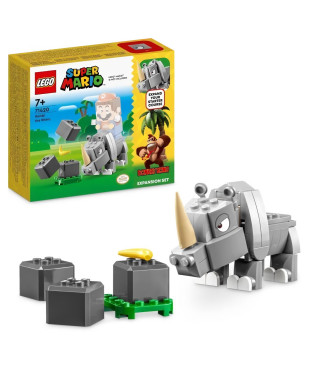 LEGO Super Mario 71420 Ensemble d'Extension Rambi le Rhinocéros, Jouet a Combiner avec un Pack de démarrage