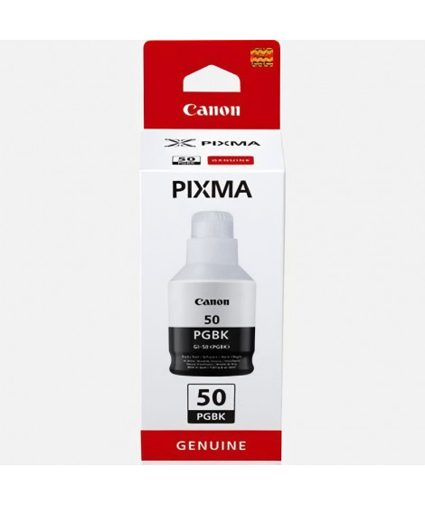 Bouteille d'encre - CANON - GI-50PGBK - Noir - Compatibilité PIXMA MegaTank - (3386C001)