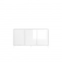 Buffet CITIZEN - Décor Blanc laqué brillant - 3 Portes - L 156 x P 40 x H 84 cm