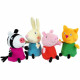 Jemini peppa pig coffret peluche +/- 17 cm : peppa et ses amis zoe zebre, rebecca lapin ou candy chat