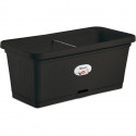 Bac a fleur rectangulaire NATURAL - 66L - 80 cm - Plastique - Anthracite