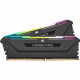 Mémoire RAM - CORSAIR - Vengeance RGB Pro SL DDR4 - 16GB 2x8GB DIMM - 3200 MHz  - 1.35V - Noir (CMH16GX4M2E3200C)