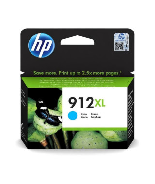 HP 912XL Cartouche d'encre cyan grande capacité authentique (3YL81AE) pour HP OfficeJet 8010 series/ OfficeJet Pro 8020 series
