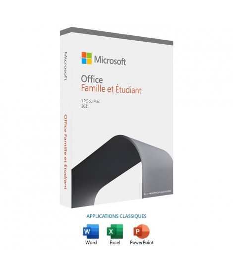 MICROSOFT Office Famille & Etudiant 2021 - Achat définitif