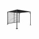 Pergola a toit coulissant avec une structure en aluminium et acier - 2,80 x 2,80 metres - Gris foncé