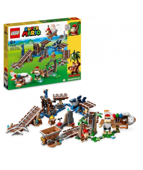 LEGO Super Mario 71425 Ensemble d'Extension Course de Chariot de Mine de Diddy Kong, a Combiner avec Pack de Démarrage