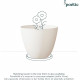 Pot de fleurs Rond d'extérieur ELEMENT, Coloris Blanc, Ø30 cmx H.23,5 cm - 10L -Garantie 5 ans contre UV et Gel - PoeTIC