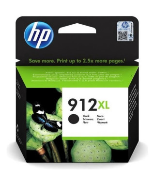 HP 912XL Cartouche d'encre noire grande capacité authentique (3YL84AE) pour HP OfficeJet 8010 series/ OfficeJet Pro 8020 series
