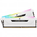 Mémoire RAM - CORSAIR - Vengeance RGB Pro SL DDR4 - 32GB 2x16GB DIMM - 3200 MHz  - 1.35V - Blanc (CMH32GX4M2E3200C)