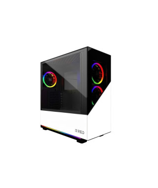 MRED - Boîtier PC Gamer ATX - Blanc RGB Elite