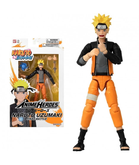 Figurine Anime Heroes - Bandai - Naruto Shippuden - Naruto Uzumaki (Final Battle) - 17 cm