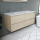 TIMBER, set de salle de bain 120, vanity+vasque+miroir