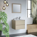 TIMBER, set de salle de bain 60, vanity+vasque+miroir