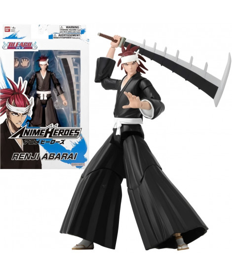 Bandai - Anime Heroes - Bleach - Figurine Anime Heroes 17 cm - Abarai Renji - 36972 Multicolore