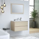 TIMBER, set de salle de bain 80, vanity+vasque+miroir