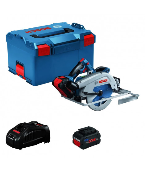 Scie circulaire Bosch Professional GKS 18V-68 GC + 2 batteries 5,5Ah ProCORE18V + chargeur GAL 1880 CV + L-Boxx - 06016B5130