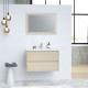 TIMBER, set de salle de bain 80, vanity+vasque+miroir