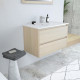 TIMBER, set de salle de bain 80, vanity+vasque+miroir